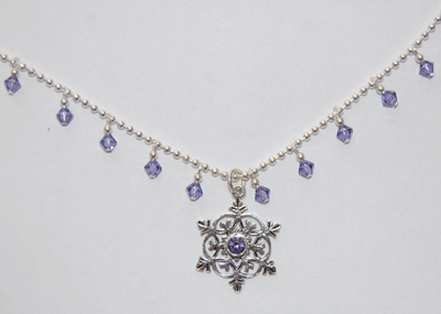 tanzanite snowflake pendant