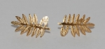 Mountain Ash Leaf Earrings - gold