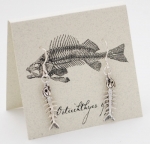 Fish Skeleton french wire earrings