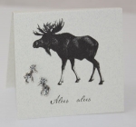 Moose Natural History Earrings - silver