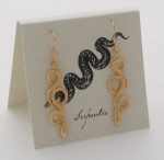 Snake Natural History Earrings -gold