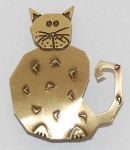 Cat Pin - brass