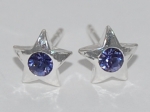 Star Earrings - Tanzanite Crystal