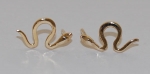 Snake Post Earrings - gold