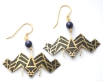 Bat Earrings - brass