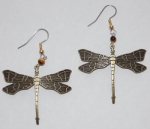 Dragonfly Earrings - brass