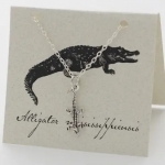 Alligator Necklace - silver