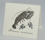 Lobster Natural History Earrings - silver
