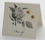 Petite Rose Natural History Earrings - gold