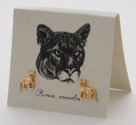 Natural History Panther Earrings - gold