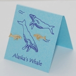 Alaska Whale Earrings - gold